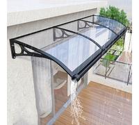 Modern Polycarbonate Front Door Canopy - Weatherproof Aluminium Arch Shelter for House Entrance, UV & Rain/Snow Protection, Durable External Balcony Canopy (Size)