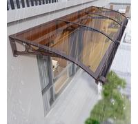 Modern Polycarbonate Front Door Canopy - Weatherproof Aluminium Shelter for House Entrance, Arched Design, UV & Rain/Snow Protection, Ideal for Balconies & Exteriors
