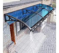 Modern Polycarbonate Front Door Canopy - Weatherproof Arched Shelter for House Entrance, Balcony & Patio - UV & Rain/Snow Protection (Durable Aluminium Frame)