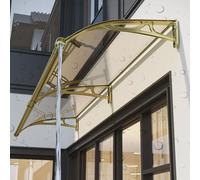 Modern Polycarbonate Front Door Canopy With Drainage Trough, House Weatherproof Aluminum Bracket Awning, Exterior Awning For Door Entrance, Patio Window Awning Canopy, UV Protection, Snow