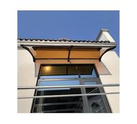 Modern Polycarbonate Front Door Canopy with Separate Drainage and UV Protection, Easy to Install for Rain, Snow, and Sunlight Defense