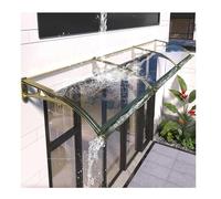 Modern Polycarbonate Window Awning - UV & Snow Protection for Entry Door & Patio - 150 x 140 cm - Stylish Weather-Resistant Solution