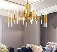 Modern Postmodern Gold Chandelier Tier LED Chandelier Lamp 36 Heads Large Pendant Light Metal Living Room Hanging Light Sputnik Style Small Gift