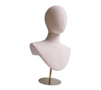 Ｚｉａｌｏｆｉ Modern, Practical, Freestanding, Height-adjustable Mannequin Head Hat Display Stand for Headdresses And Eyewear, Gold Base