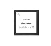 Modern Premium Wooden 30x30cm Black Photo Frame Square Picture Frame with Shatterproof Perspex Front Sheet & Wall Hanging Hooks for Home and Office Decor Poster Frame