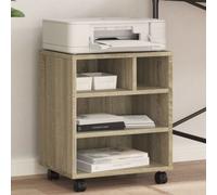 vidaXL Printer Stand with Wheels Sonoma Oak 41x32x48 cm