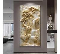 Modern Prints On Canvas Painting Abstract Waterfall Mountain Living Room Decoration Bedroom Corridor(60X120cm)