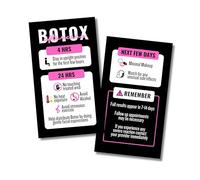 Modern Professional Botox Aftercare instuction cards for medspas and nurse injectors - 55 Cards - Business Card size - Full color high gloss front and back - Post botox care tips… (Pink)