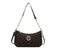 Modern PU Underarm Bag with Distinctive Lettering and Ergonomic Shoulder Strap Elegant Print Satchel for Women Girls Fashionable Armpit Bag