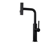 Modern Pull Out Kitchen Sink Faucet 3 Mode Mixer Tap All Copper Construction Stylish Chrome/Silver/Gun Gray/Black Finish No Digital Display Essential Kitchen Accessory LWX