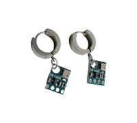 Modern Punk Alien Circuit Earrings Perfect Accessory Statement Earring for Music Festival and Science Fiction Event Distinctive Styles Earrings