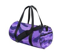 Modern Purple Camouflage Decor Foldable Duffel Bag Travel Large Carry On Bag