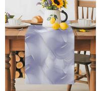 Modern Purple Gold Lines Marble Table Runner 36 Inches Long, Abstract Gradient Art Washable Table Runners Heat-Insulation Kitchen Dining Table Decorations for Home Party Decor 13x36in
