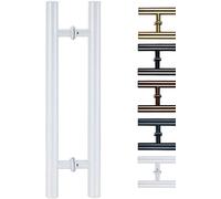 Modern Push Pull Bar Handle,38mm/1.5inch Diameter H Shaped Door Handle,Heavy Duty Square Sliding Door Handle Tube,Door Grab Bar for Bath Bank Office Shopping Mall Hotel (