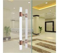 Modern Push Pull Bar Handle,Clear Crystal Glass Door Push Handle Hardware,23 30 33 40 47 Inch Long,Round Acrylic Door Handles for Barn/Bank/Office/Clinic Gate