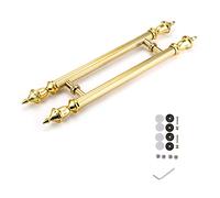 Modern Push Pull Bar Handle, Front Door Handle Set Black Gold White, Heavy Duty Double Door Handle European Style for Barn Door/Sliding Door/Glass Door/Shed Door/Dummy Do(Style-3-60Cm/23.6 Inch)
