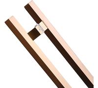 Modern Push-Pull Bar Handle,Large Rectangle Commercial Door Handle,Double-Sided Sliding Barn Handle,Handle Parts Replacement Hardware Set,Stainless Steel,80 100 120 150cm Long (Color :Rose