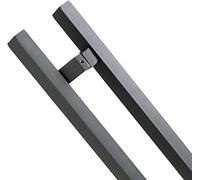 Modern Push Pull Bar Handle,Large Rectangle Commercial Door Handle,Double Sided Sliding Barn Handle,Handle Parts Replacement Hardware Set,Stainless Steel,80 100 120 150cm Long (Color :DAR