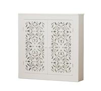 Modern PVC Radiator Covers for Home Double Door Decorative Cabinet with Handle Waterproof Shelf to Hide Pipes 39x31x8in (100x80x20cm) Stylish & Functional Solution