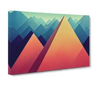 Modern Pyramids Vol.2 Canvas Print | Gallery Wrapped 30mm Frame Wall Art | 30x20 inches | Ready to Hang | Abstract Picture | Living Room Bedroom Lounge Office