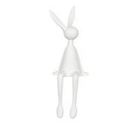 Modern Rabbit Sculpture - Safe Comfortable, Modern, Light Weight, Sitting Statue Figures, Resin Bunny Desktop Edge, Figurine Ornaments With Legs | Multipurpose Outdoor Indoor Utility