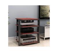 Modern Rack, 4-Tier AV Shelf, Stereo Component Stand, Audio Video Console Holder for Home Theater, TV, DVD/CD Player (Rosso) - Stylish & Functional Design