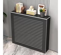 Modern Radiator Cover CabinetStylish Slatted Design Hidden Storage Shelf for ClutterFree Space Decorative Radiator Covers (90x80x25cm / 35.4x31.5x9.8in)