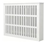 Modern Radiator Cover, Vertical Louvered Radiators Covers White, Easy to Install, Suitable for Household, Living Room, Bathroom(70x80x25cm/27.5x31.4x9.8in)