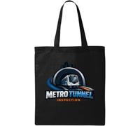 Modern Rapid Transit Train Emerging Natural Cotton Tote Bag Black