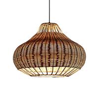 Modern Rattan Basket Ceiling Pendant Light bamboo Chandelier Rattan E27 Hanging Light Fixture Farmhouse Lighting Fixtures Ceiling Hanging Bamboo Fixture Southeast Asian Style Living Room Din