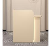 Modern Receipt Desk with Lockable Drawers LED Lighting Cashier Counter & Shop Table - Aesthetic Cash Register Solution for Retail Spaces