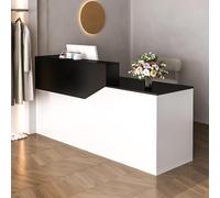 Modern Recept De Front Defor Salon Office & Lobby LockabFiCabinet & Open CustomizabSizes & Colors Black & White 59.1"x23.6"x39.4"