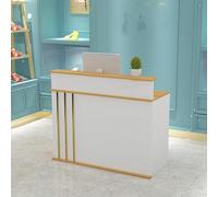 Modern Recept Desk with Der & Open Shelves Slish Front Counter Table for Salons Offices Lobbies Retail Stores & Home Offices - Functal Cuter Wortat