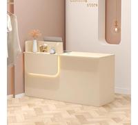 Modern Recept Desk with LED Cash Register Front Counter with Ders Ideal for Lobbies Salons Retais - Slish Customer Service Stat