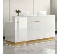 Modern Recept Desk with Lockable Der, Retail, Office, Lobby Fur, Space-Saving Design, White, 60 x 45 cm for Recept Areas and Cash Counters