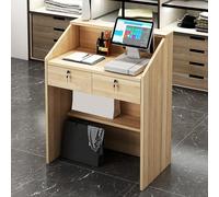 Modern Recept Desk with Lockable Ders Wooden Retail Counter Office Welcome Table Cuter Wortat for Hotel Lobby Customer Service Desk