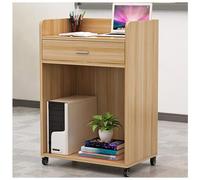 Modern Reception Counter Stand - Small Cashier Desk with Lockable Drawer Wooden Retail Podium for Office Stylish Hostess Table Efficient Customer Service Solution