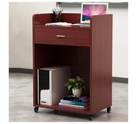 Modern Reception Counter with Lockable Drawer Stylish Cashier Stand for Retail Wooden Podium Desk for Office Hostess Stand with Storage Front Desk Solution