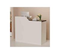 Modern Reception Counter with Storage - Sleek Front Desk Checkout Table for Restaurants, Retail, & Boutiques - Contemporary Black & White Design for Efficient Customer Service & nization