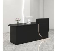 Modern Reception Desk Cashier Counter with Lockable Drawers Retail Display Stand for Craft Shows Soft Lighting 130cm/51inch Versatile Front Desk Solution