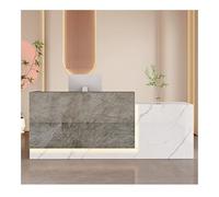 Modern Reception Desk DEL - Elegant Counter Table for Office Café Lounge - Lockable Drawer - Welcome & Customer Service Counter (A9 120 cm Long)