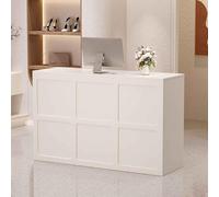 Modern Reception Desk Elegant Front Counter for Offices Salons & Small Spaces Professional Standing Reception Counter for Stylish Work Environments