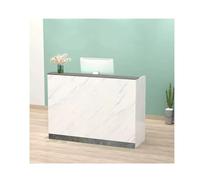 Modern Reception Desk for Beauty Salon & Office - Small Cashier Counter 43.3in for Clinic & Retail - Simple Design, Perfect for Lobbies & Home Use