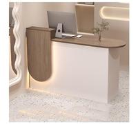 Modern Reception Desk for Clothing Stores - 1.6cm Thick Counter with Lockable Drawers & Storage Cabinets - Stylish Wide Top Display Table