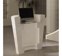 Modern Reception Desk for Office & Store Easy Assembly 47.2" x 43.3" Stylish Customer Service Furniture Paper Receipt Holder Contemporary Office Decor