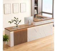 Modern Reception Desk for Shopping Malls, Offices & Restaurants - Stylish Front Desk Furniture for Retail Spaces, Customer Service & Hospitality