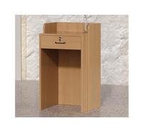 Modern Reception Desk - Space-Saving Retail Counter & Stylish Table for Office & Beauty Salons - 39.4in Wooden Customer Service Desk Ideal Lobby Furniture
