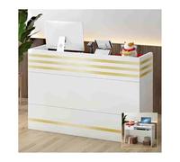 Modern Reception Desk - Spacious Executive Office Desk Versatile Reception Unit Comfortable Professional Workspace Stylish Front Desk for Businesses