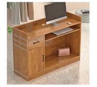 Modern Reception Desk - Stylish Checkout Counter for Salon & Office 23.6"x15.7"x38.2" Front Desk Furniture for Customer Service & Retail Spaces
