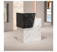Modern Reception Desk - Stylish Compact Counter Table for Office Restaurant & Retail 39in Cashier Station (A11) - Functional & Elegant Front Desk Solution